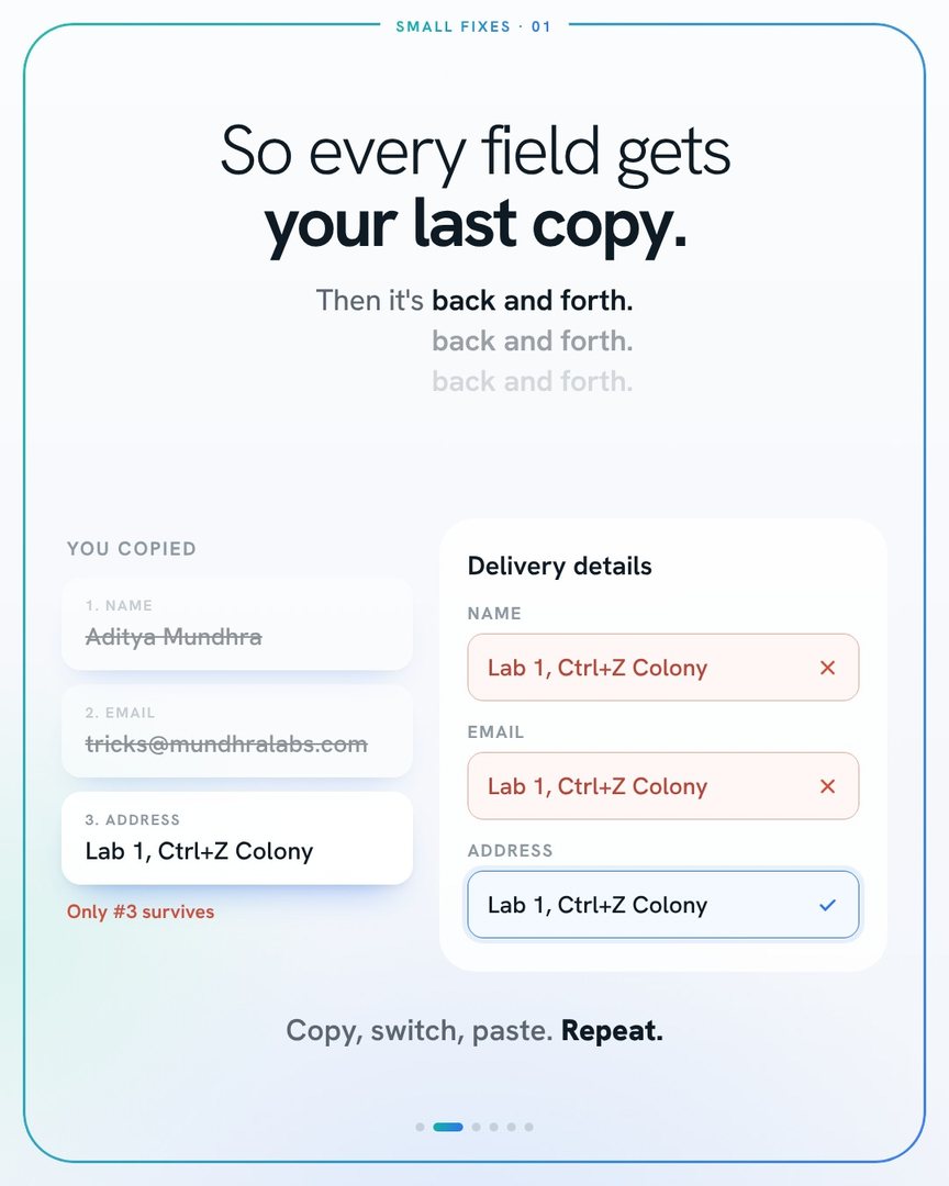 Small Fixes 01, slide 2